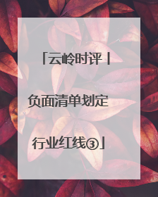 云岭时评丨负面清单划定行业红线③
