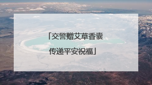 交警赠艾草香囊 传递平安祝福