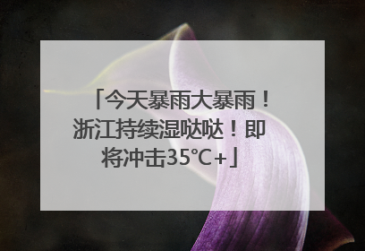 今天暴雨大暴雨！浙江持续湿哒哒！即将冲击35℃+