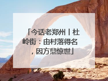 今话老郑州丨杜岭街：由村落得名，因方鼎惊世