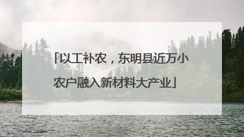 以工补农，东明县近万小农户融入新材料大产业