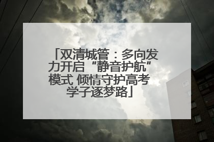 双清城管：多向发力开启“静音护航”模式 倾情守护高考学子逐梦路
