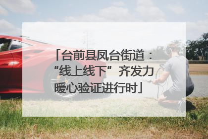 台前县凤台街道：“线上线下”齐发力 暖心验证进行时