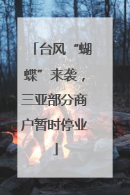 台风“蝴蝶”来袭，三亚部分商户暂时停业