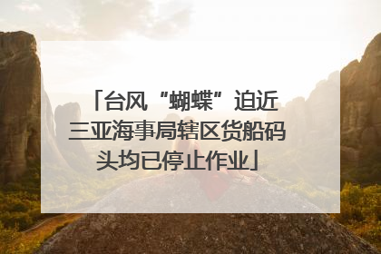 台风“蝴蝶”迫近 三亚海事局辖区货船码头均已停止作业