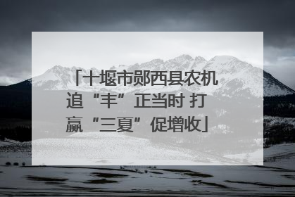 十堰市郧西县农机追“丰”正当时 打赢“三夏”促增收