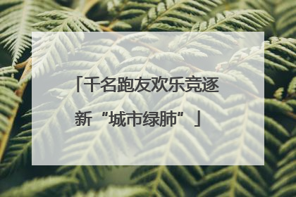 千名跑友欢乐竞逐新“城市绿肺”