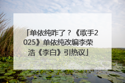 单依纯咋了？《歌手2025》单依纯改编李荣浩《李白》引热议
