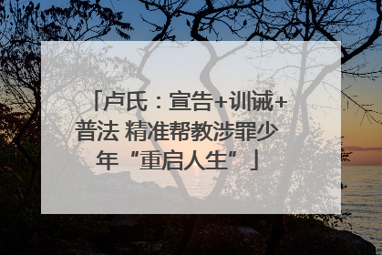 卢氏：宣告+训诫+普法 精准帮教涉罪少年“重启人生”