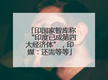 印国家智库称“印度已成第四大经济体”，印媒：还需等等