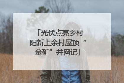 光伏点亮乡村 阳新上余村屋顶“金矿”并网记