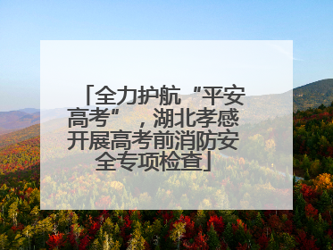 全力护航“平安高考”，湖北孝感开展高考前消防安全专项检查