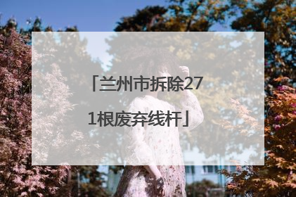 兰州市拆除271根废弃线杆
