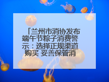 兰州市消协发布端午节粽子消费警示：选择正规渠道购买 妥善保管消费凭证
