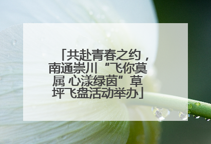 共赴青春之约，南通崇川“飞你莫属 心漾绿茵”草坪飞盘活动举办