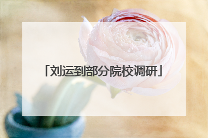 刘运到部分院校调研
