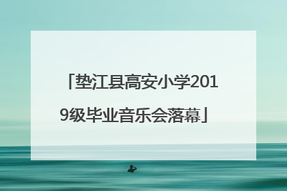 垫江县高安小学2019级毕业音乐会落幕