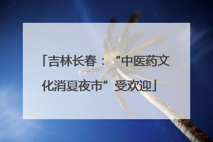吉林长春：“中医药文化消夏夜市”受欢迎