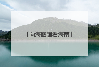 向海图强看海南