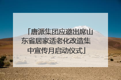 唐派集团应邀出席山东省居家适老化改造集中宣传月启动仪式