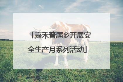 嘉禾普满乡开展安全生产月系列活动