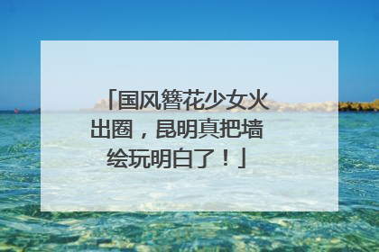 国风簪花少女火出圈，昆明真把墙绘玩明白了！