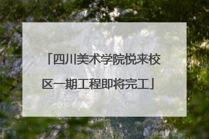 四川美术学院悦来校区一期工程即将完工