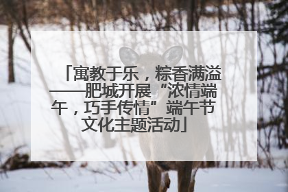 寓教于乐，粽香满溢——肥城开展“浓情端午，巧手传情”端午节文化主题活动