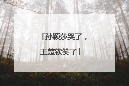孙颖莎哭了，王楚钦笑了