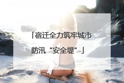 宿迁全力筑牢城市防汛“安全堤”