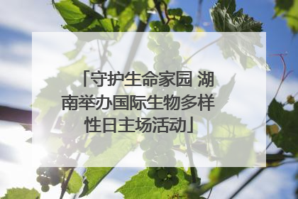 守护生命家园 湖南举办国际生物多样性日主场活动
