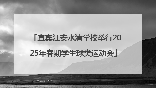 宜宾江安水清学校举行2025年春期学生球类运动会