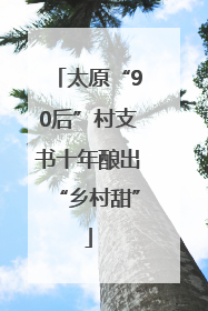 太原“90后”村支书十年酿出“乡村甜”