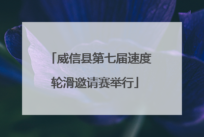 威信县第七届速度轮滑邀请赛举行
