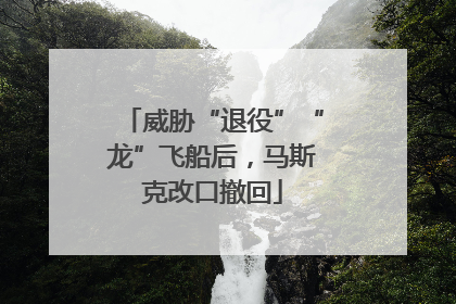 威胁“退役”“龙”飞船后，马斯克改口撤回