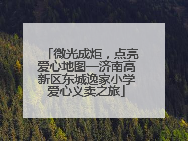 微光成炬，点亮爱心地图—济南高新区东城逸家小学爱心义卖之旅