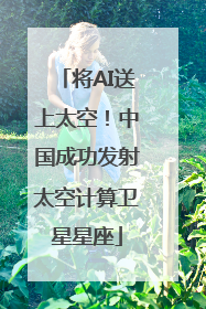 将AI送上太空！中国成功发射太空计算卫星星座