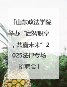 山东政法学院举办“启智职享，共赢未来”2025法律专场招聘会