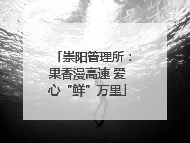 崇阳管理所：果香漫高速 爱心“鲜”万里