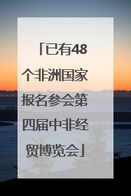 已有48个非洲国家报名参会第四届中非经贸博览会