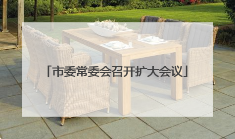 市委常委会召开扩大会议