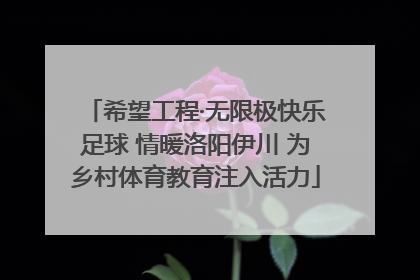 希望工程·无限极快乐足球 情暖洛阳伊川 为乡村体育教育注入活力