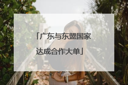 广东与东盟国家达成合作大单