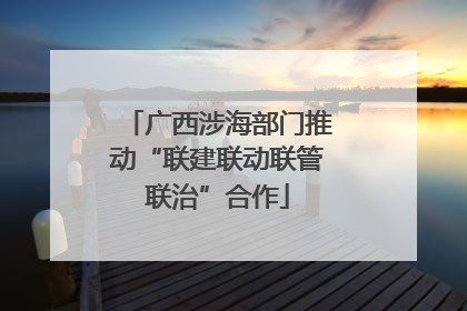 广西涉海部门推动“联建联动联管联治”合作