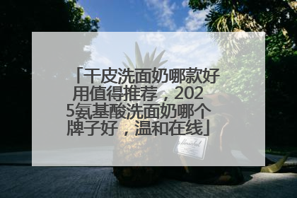 干皮洗面奶哪款好用值得推荐，2025氨基酸洗面奶哪个牌子好，温和在线