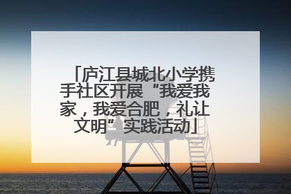 庐江县城北小学携手社区开展“我爱我家，我爱合肥，礼让文明”实践活动