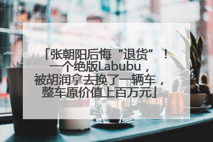 张朝阳后悔“退货”！一个绝版Labubu，被胡润拿去换了一辆车，整车原价值上百万元