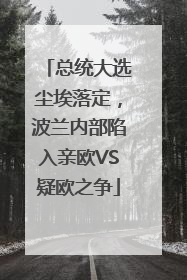 总统大选尘埃落定，波兰内部陷入亲欧VS疑欧之争
