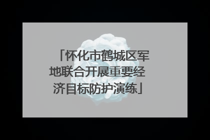 怀化市鹤城区军地联合开展重要经济目标防护演练