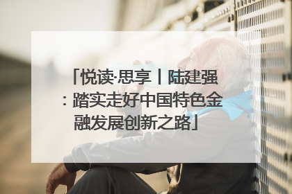 悦读·思享丨陆建强：踏实走好中国特色金融发展创新之路